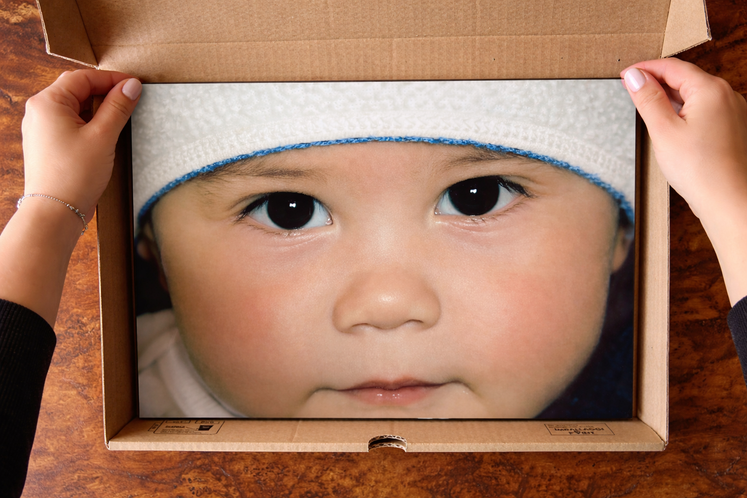 Quadro personalizzato Markaink con packaging premium | Stampa su metallo